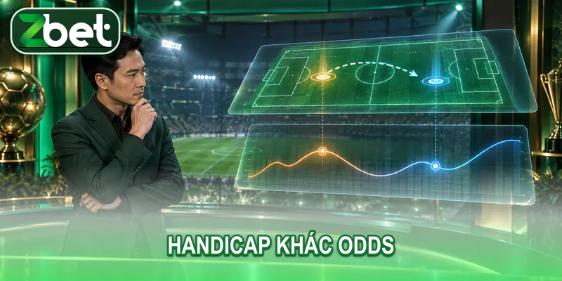 Hai lớp biểu đồ minh họa handicap và odds thay đổi