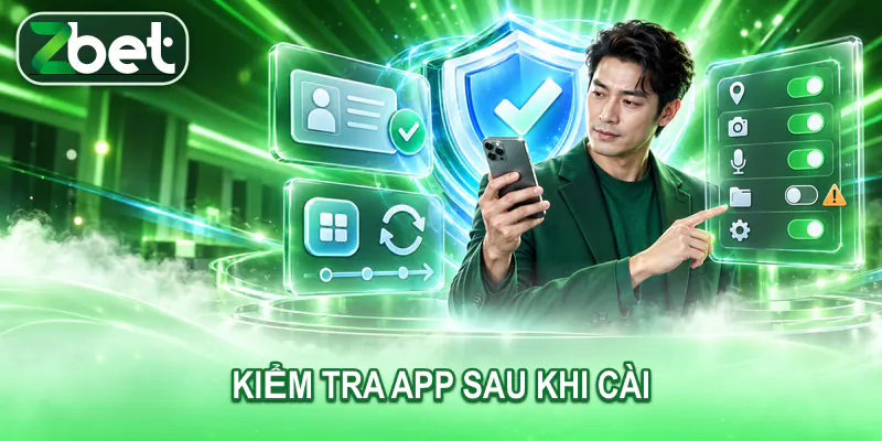 Kiểm tra app ZBET sau khi cài Người dùng kiểm tra quyền truy cập và nguồn ứng dụng ZBET sau khi cài đặt