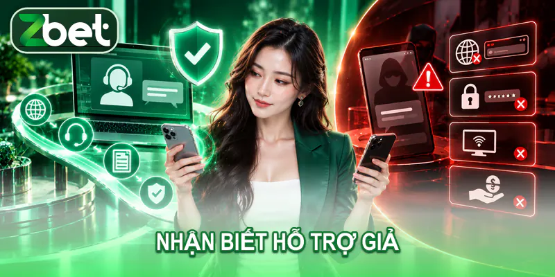 nhan biet ho tro gia Người dùng trưởng thành so sánh kênh hỗ trợ chính thức với tin nhắn giả mạo đáng ngờ